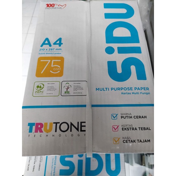 

[ECER 50 LBR] KERTAS HVS A4 F4 SIDU 75 GRAM / HVS A4 F4 PAPERONE / HVS A4 F4 BMO