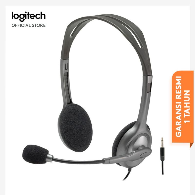 Headset Logitech H111/H110 Original 100 Garansi Reami 1Tahun