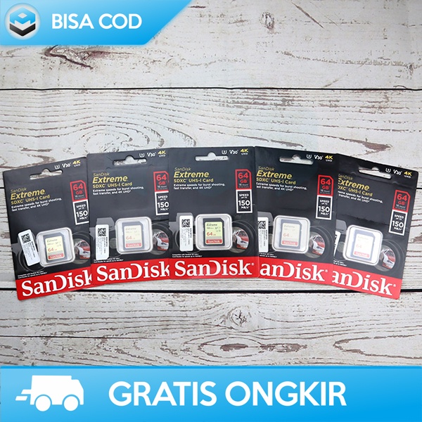 SANDISK EXTREME SDXC CARD UHS-I V30 U3 CLASS 10 64 GB FASTEST TRANSFER