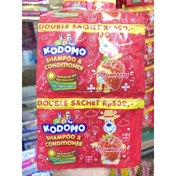 Kodomo shampoo & conditioner sachet isi 12 pasang