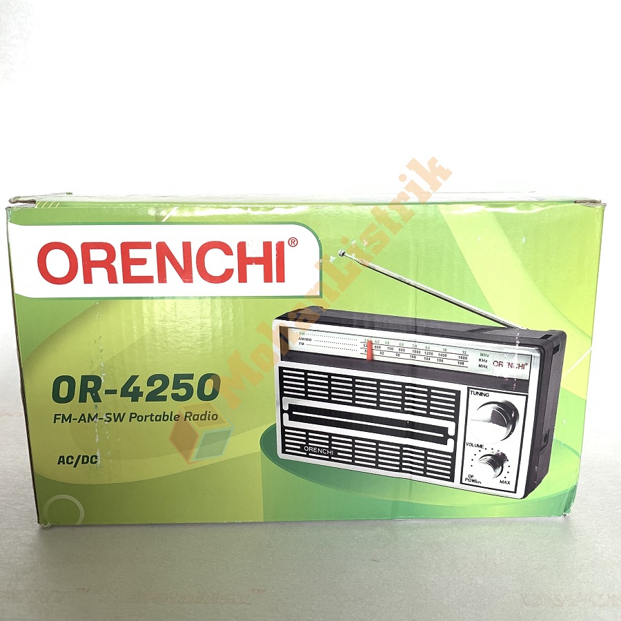 Radio Orenchi OR 4250 Portable AC/DC 3 Band AM-FM-SW - SNI