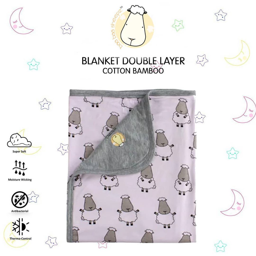 BaaBaaSheepz Blanket  Double Layer Bamboo Blanket Color / selimut