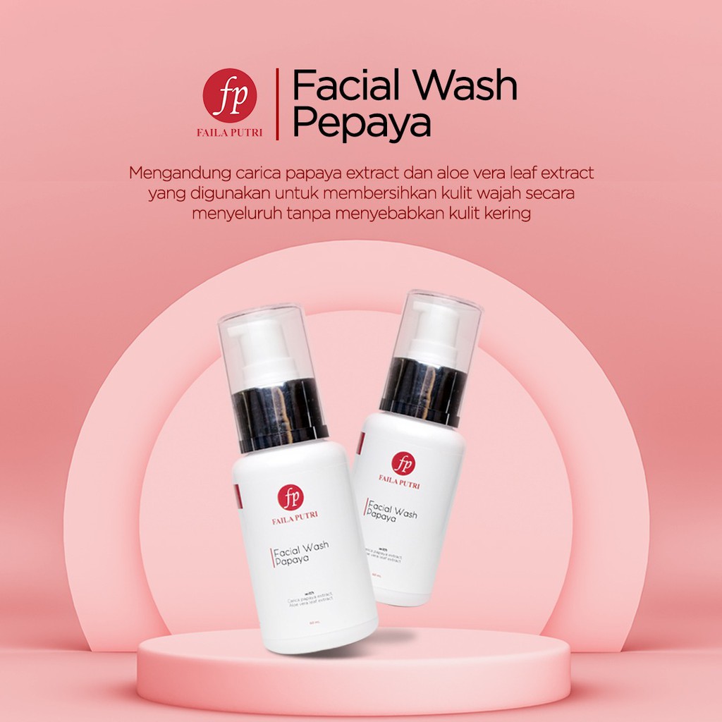 Facial Wash Papaya Faila Putri BPOM - Sabun Pemutih Glowing FP