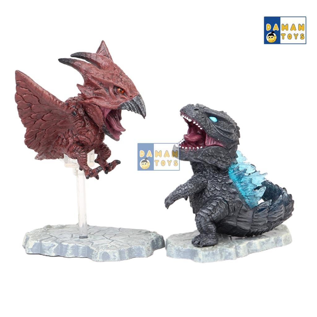 Action Figure Godzilla set 8, Godzilla vs Kong Gozila Mainan Godzilla kaiju Dekorasi Topper Kue Cake