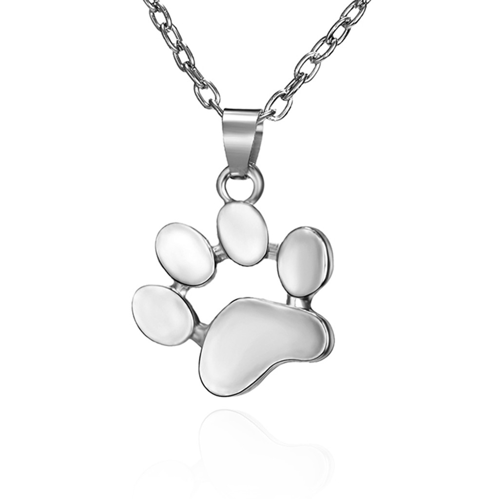 Korea Fashion Cute Animal Foot Necklace Footprint Pendant Accessories Factory Wholesale