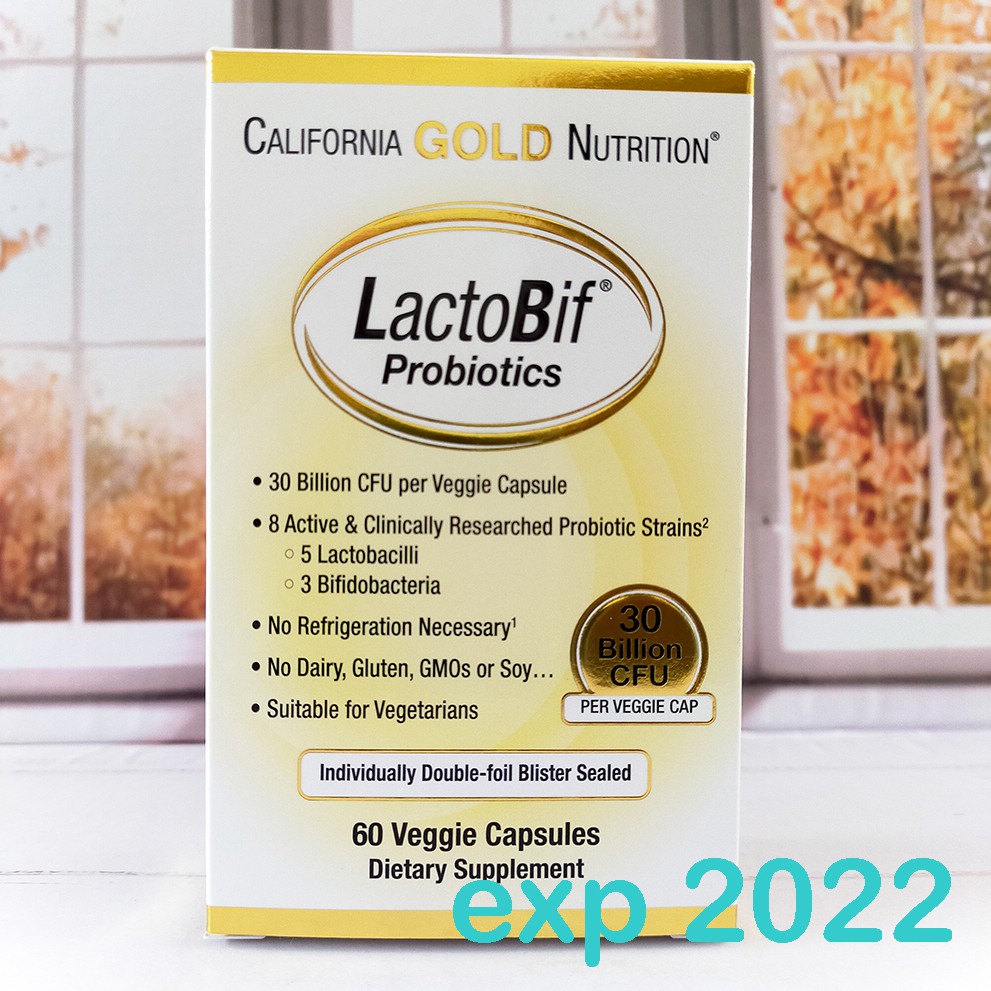Jual LactoBif Probiotics 30 Billion CFU isi 60 , California Gold ...