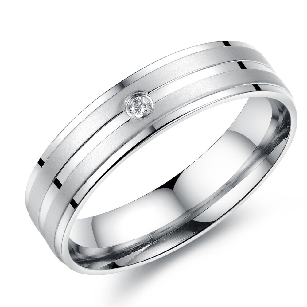 [ BEST SELLER ] Cincin Couple titanium  C056 / Tunangan / Nikah Kawin Titanium Anti Karat Mata Satu