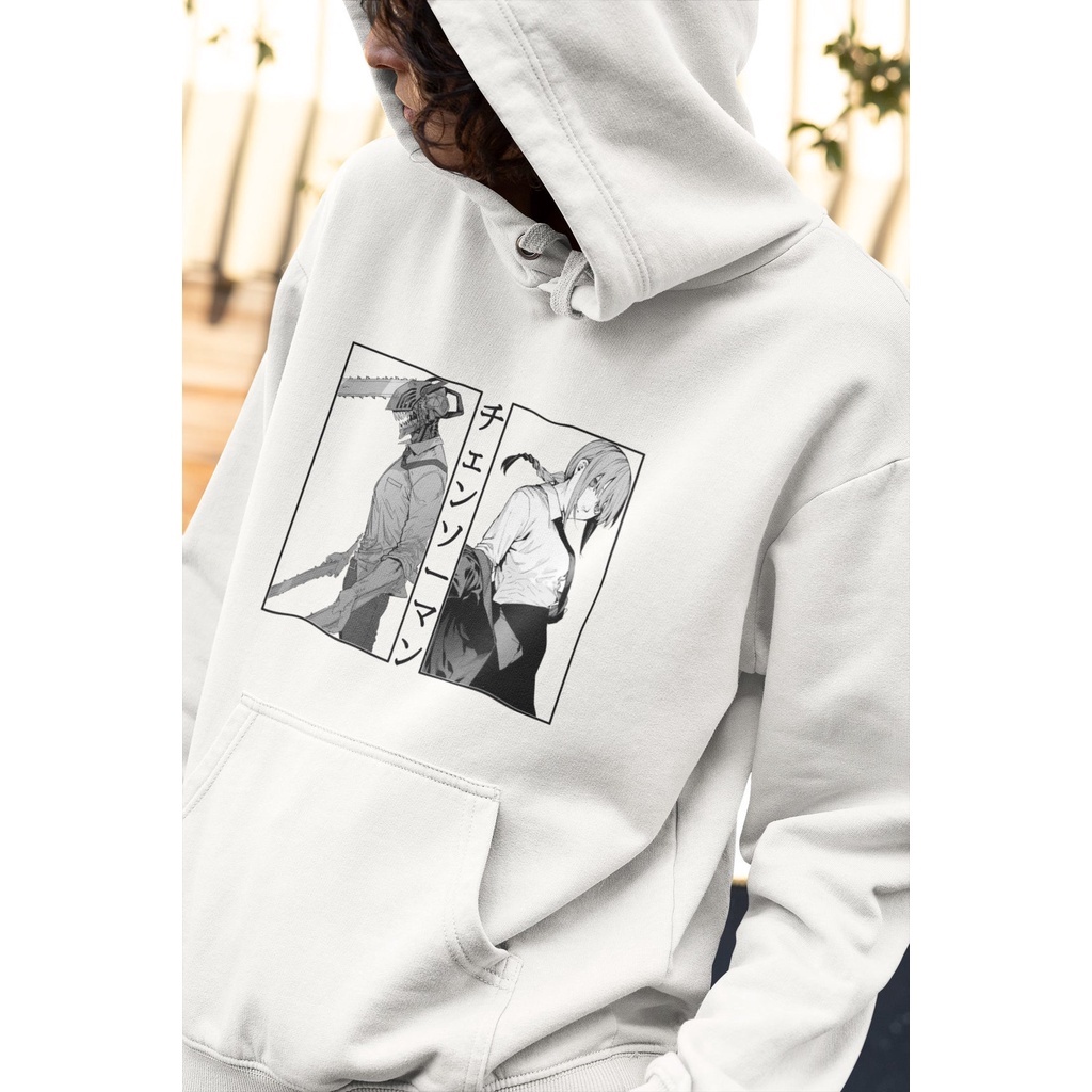 Hoodie Makima with Chainsaw Man Anime Manga Premium Unisex