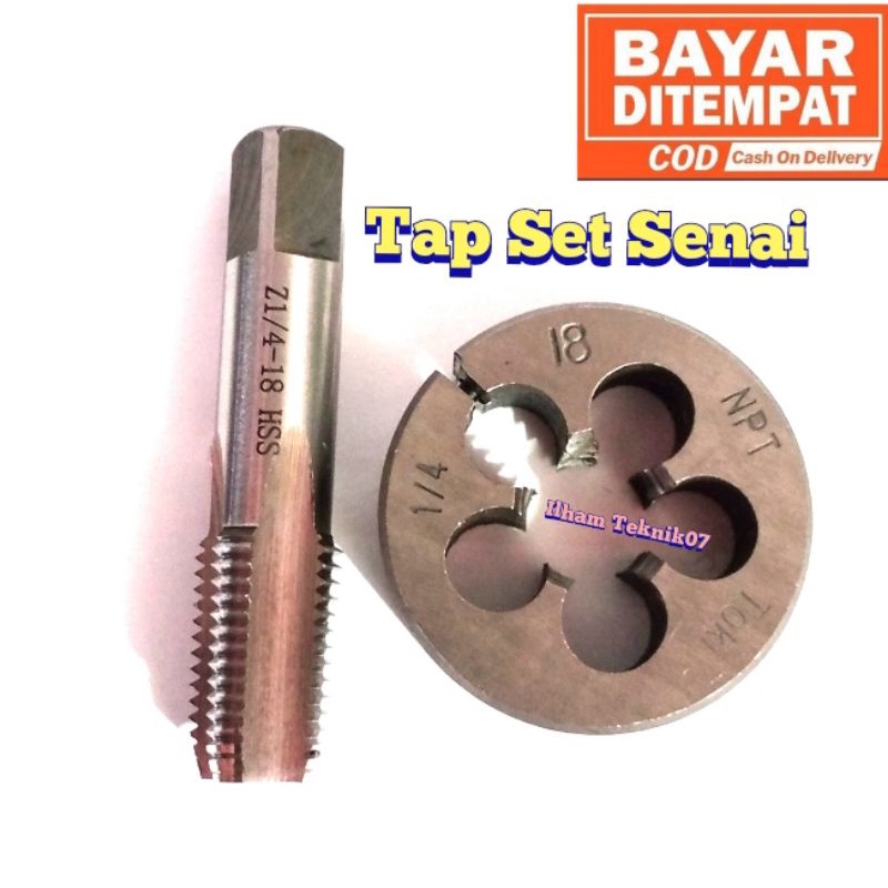 tap Nepel set senai tap pipa set senai  tap NPT set SENAY tap 1/4x18 NPT set