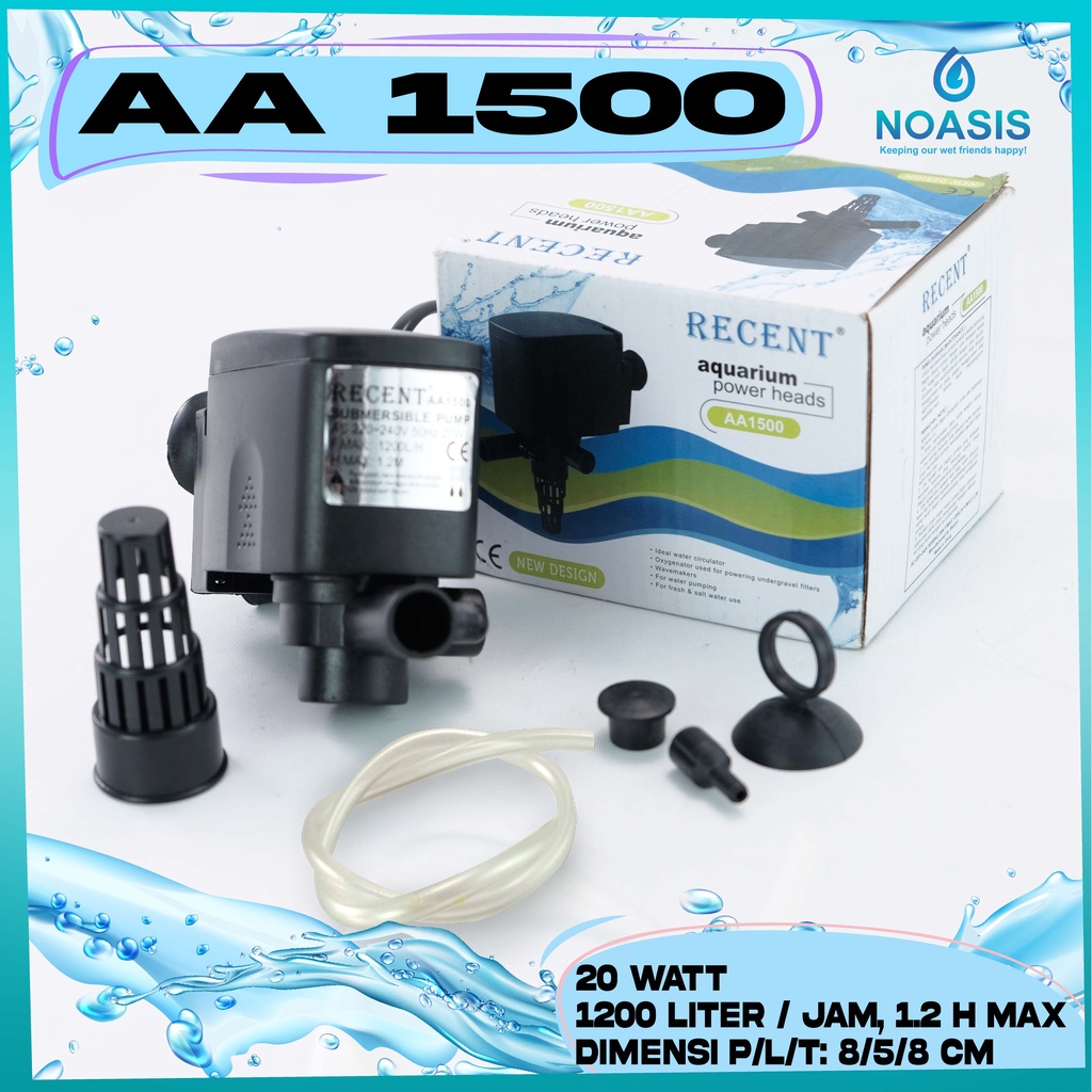 POMPA AIR POWERHEAD AQUARIUM RECENT AA-1500