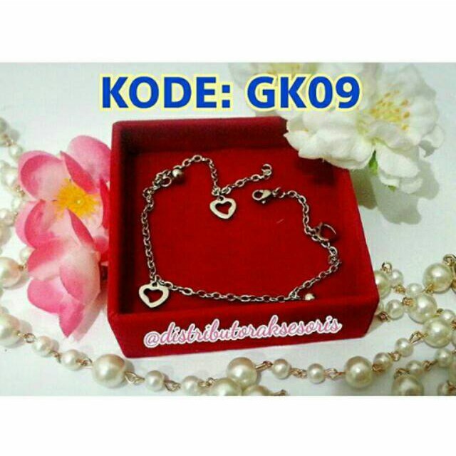 Gelang Tangan Kaki Titanium ANTI KARAT SELAMANYA PGM GK09