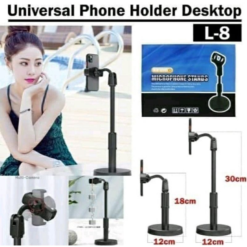 STAND HOLDER MEJA L-8 TIKTOKER VLOGER YOUTUBER WAJIB PUNYA