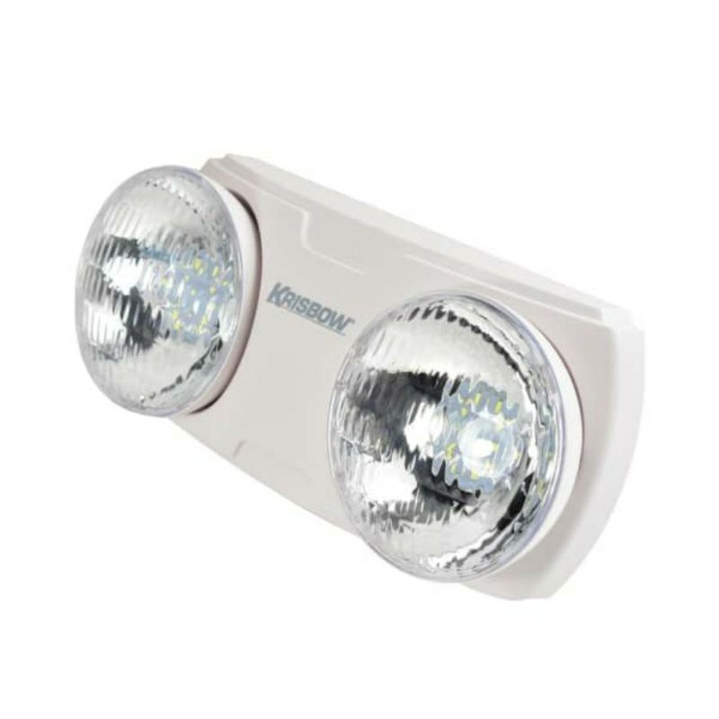 KRISBOW LAMPU DARURAT LED TWIN SPOT 8W/EMERGENCY LAMP LED TWIN SPOT /LAMPU KAMPING/LAMPU DINDING