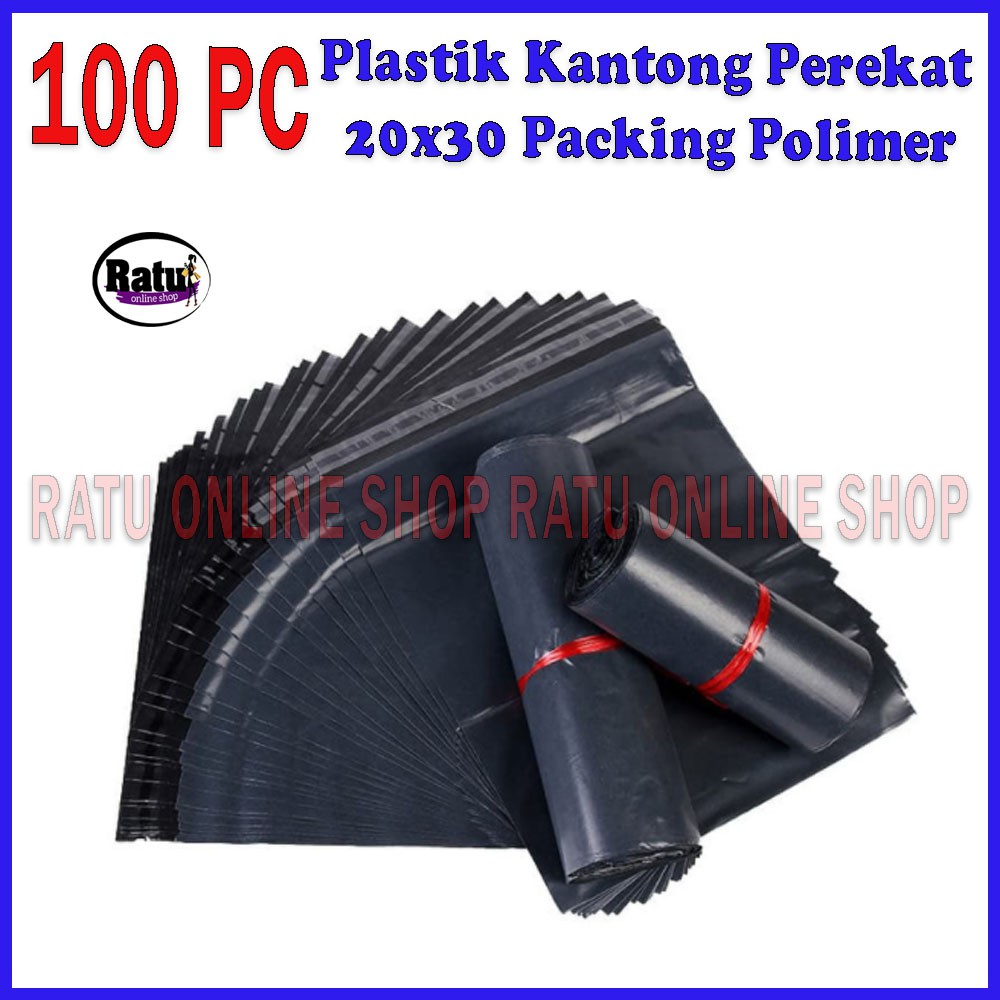 

Plastik Kantong Perekat Courier Bag 20x30 Packing Polimer - isi 100 pc