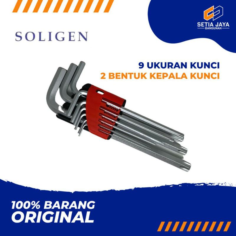 Kunci L Set / Kombinasi / Hex Key Soligen BO2