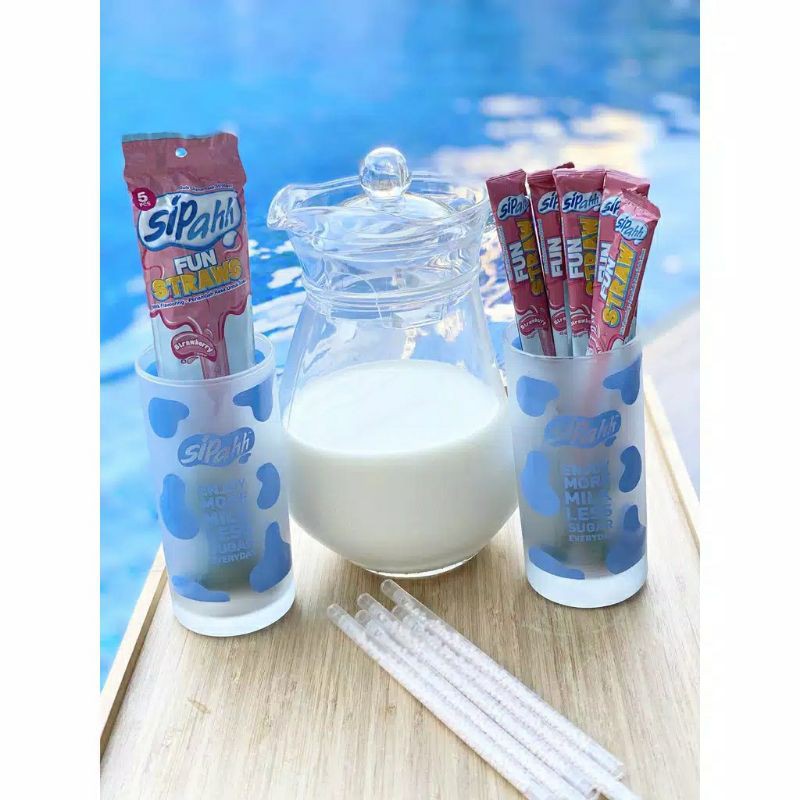 Sipahh Fun Straw pack 5's / sedotan susu unik pemberi rasa Sipah