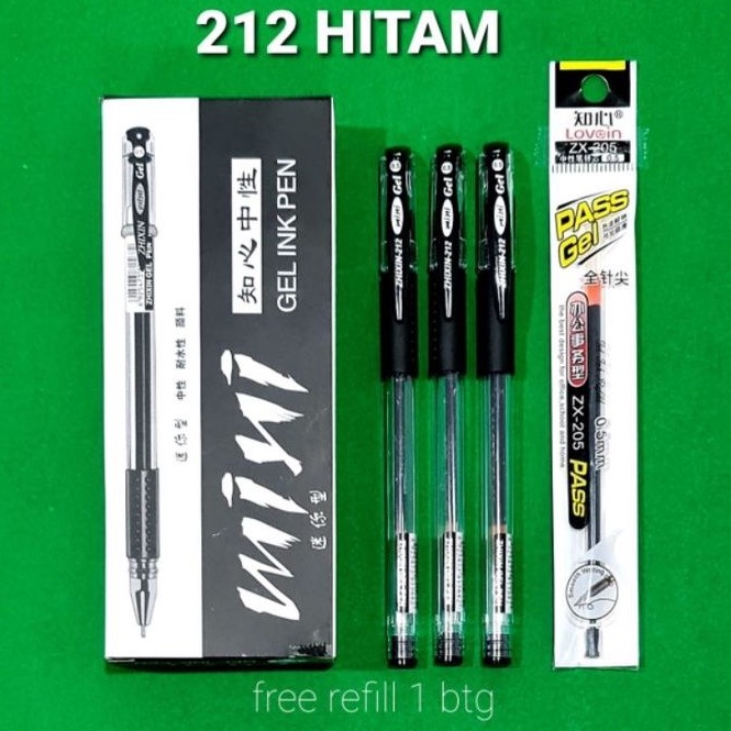 

PULPEN GEL 212 LOVE IN HITAM