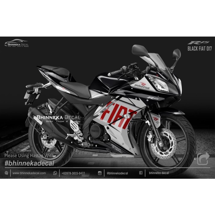 DECAL STIKER YAMAHA R15 V2 DESAIN BLACK FIAT-003