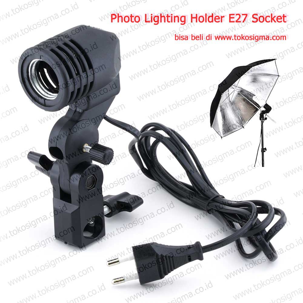 PHOTO LIGHTING HOLDER SOCKET FITTING BOHLAM E27 with holder PAYUNG STUDIO