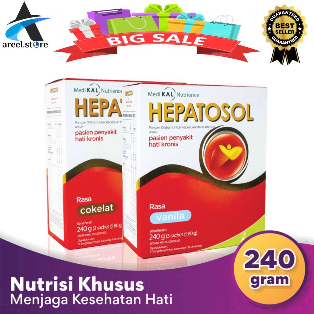 

HEPATOSOL Vanila Coklat 240 g - NUTRISI KESEHATAN HATI / HEPATOSOL LOLA