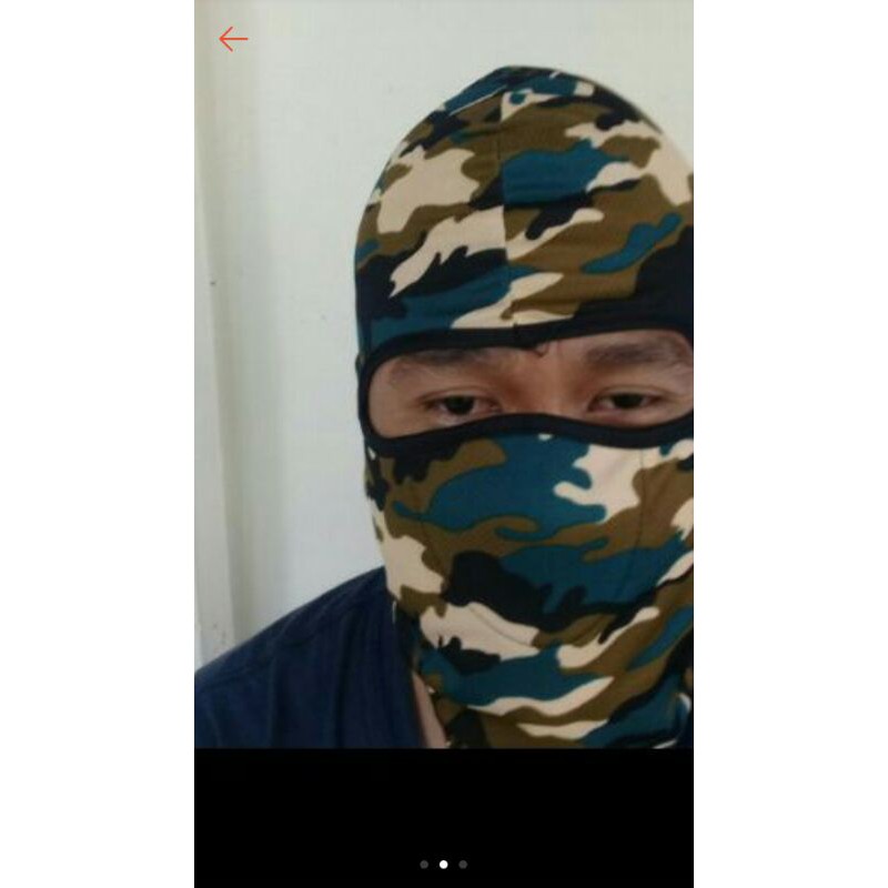 masker ninja motip loreng army