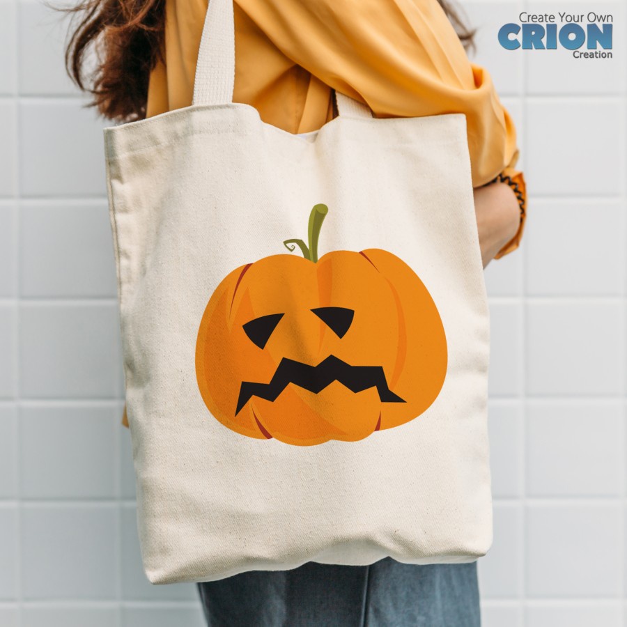 Totebag Halloween series blacu Bisa Custom Printing Nama / logo / kata