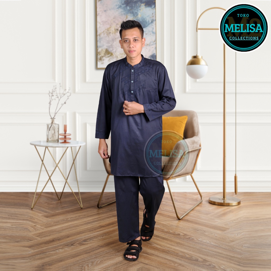baju koko setelan pakistan dewasa bahan poli katun Setelan Kurta Pakistan Koko Muslim Lengan Panjang Dewasa Remaja Pria Laki Laki Ukuran M L XL