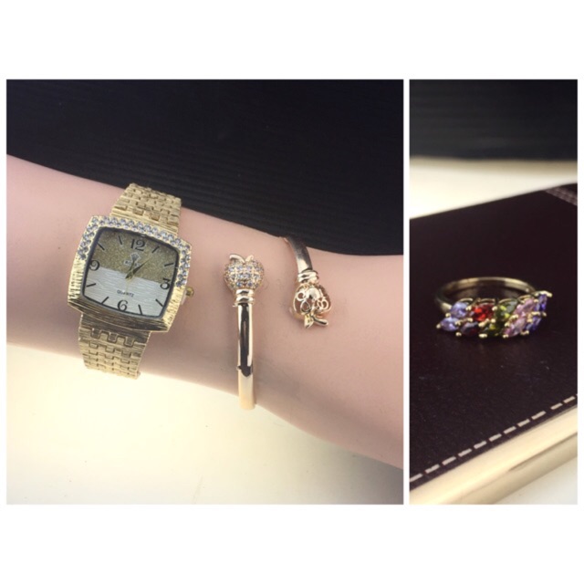 JGC set / Paket 3in1 /Set JGK / gucci / set jam kalung