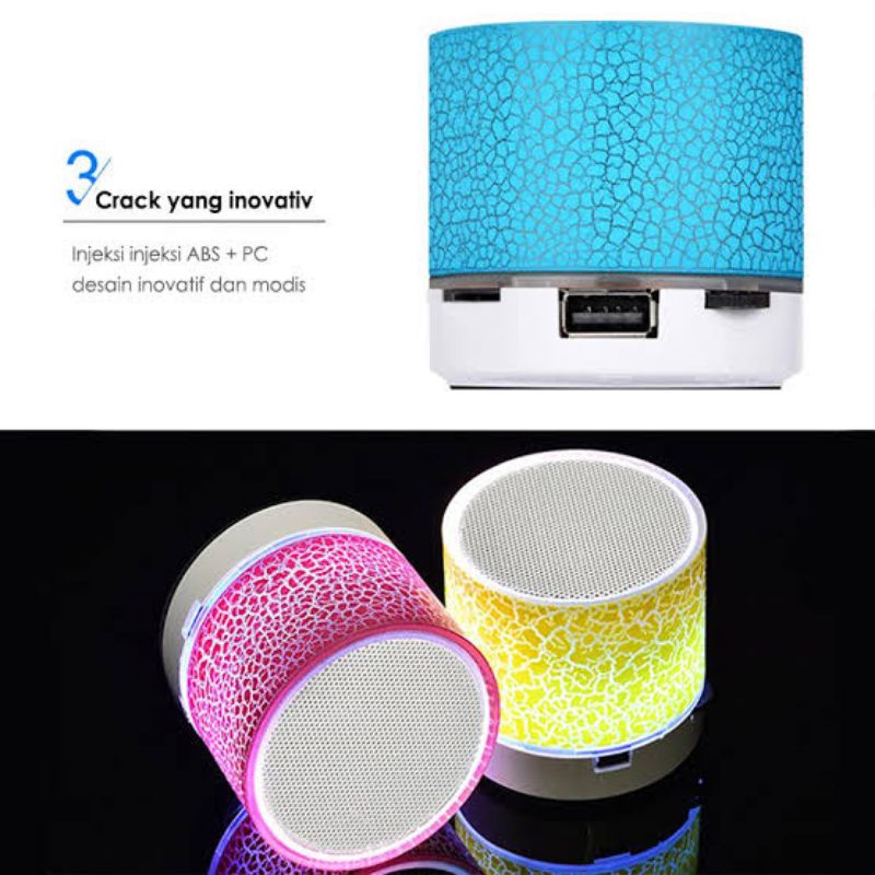 Speaker Bluetooth Music Musik Led Mini Portable Ceramic