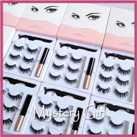 Mysterygirl - Bulu Mata Magnet Eyelash Magnetic Eyeliner 1 SET 3psg Bulu Mata Palsu Magnetik Beauty