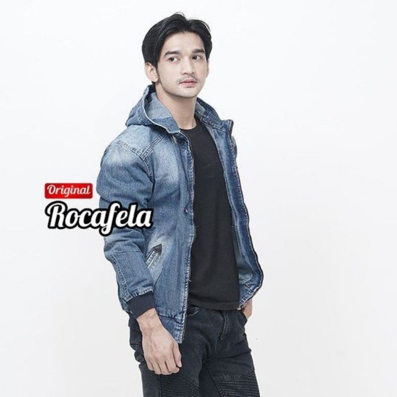 Jaket Bomber Jeans Denim Pria Hoodie  Jumper Switer Original