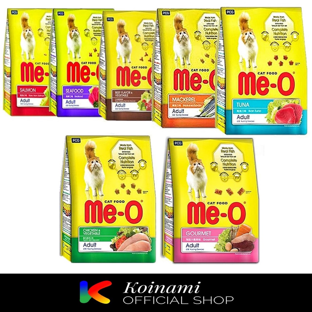 MEO ADULT MAKANAN KUCING / MEO TUNA / MEO GOURMET / MEO SEAFOOD / MEO SALMON / MACEREL / CHICKEN &amp; VEGETABLE / BEEF &amp; VEGETABLE