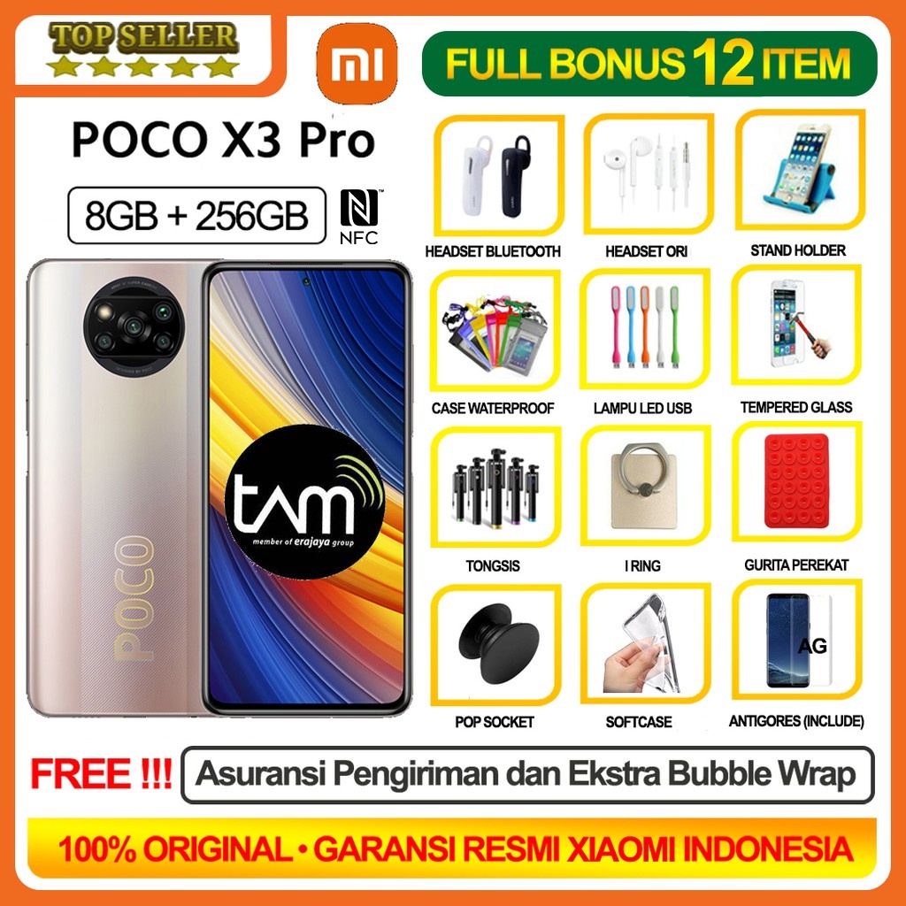 XIAOMI POCO X3 PRO NFC - POCO X 3 8/256 GB RAM 8GB ROM 256GB & 6/128 GB 6GB 128GB GARANSI RESMI