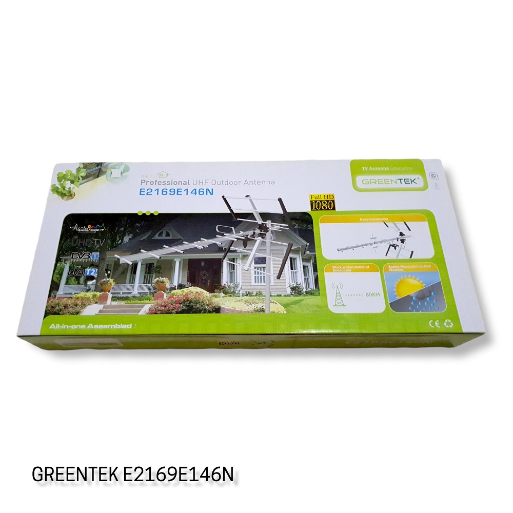 Antena Outdoor Greentek E2169E146N Antena TV Luar Ruangan High Quality