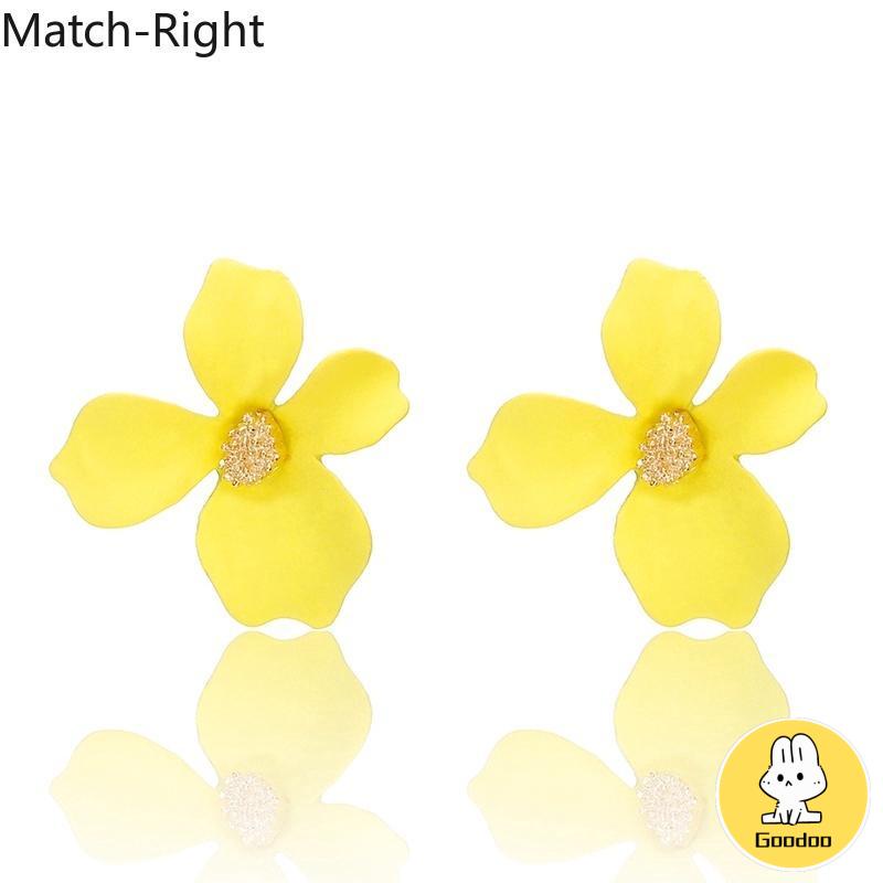 5 Warna Anting Korea Bunga Permen Warna Manis / Statement Earrings Candy Color Flower Sweet Ear Studs -Doo