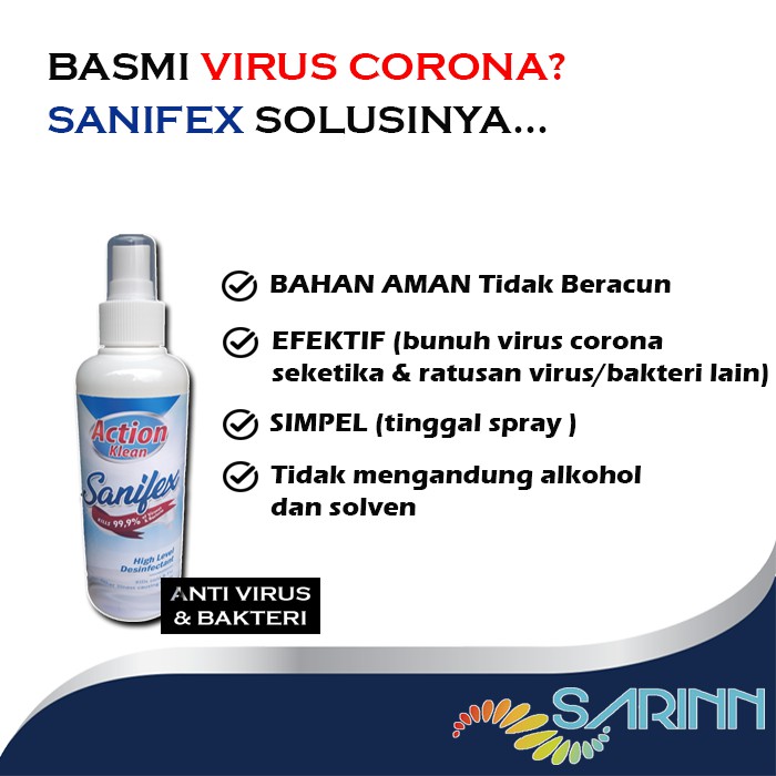 DISINFEKTAN SEMPROT DISINFECTANT SPRAY SANIFEX REFILL 1 LITER