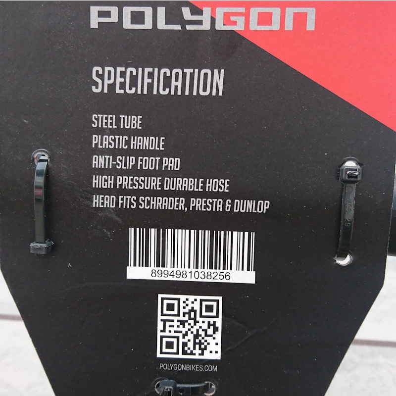 Pompa Lantai Polygon Sepeda Motor Dual Head 160 Psi