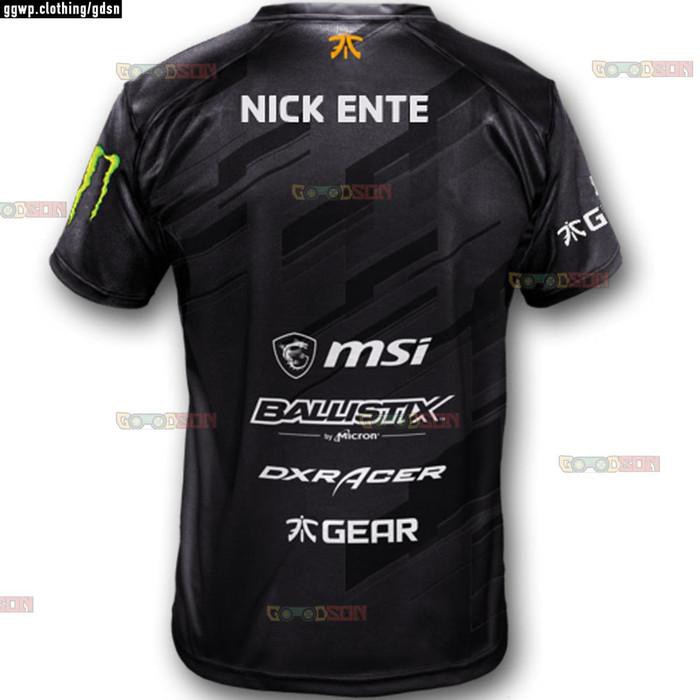 Jersey Kaos Baju Team Gaming Dota 2 Cs Go Ml Aov  Fnatic 2018 - Hitam, M Promo