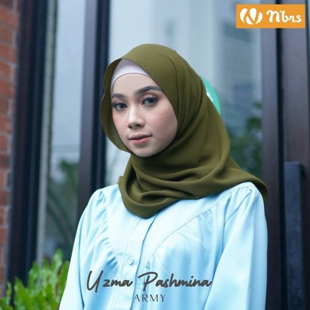 BISA COD - Uzma Pashmina Nibras Hijab Square Instan Jilbab Hijab Pashmina Polos