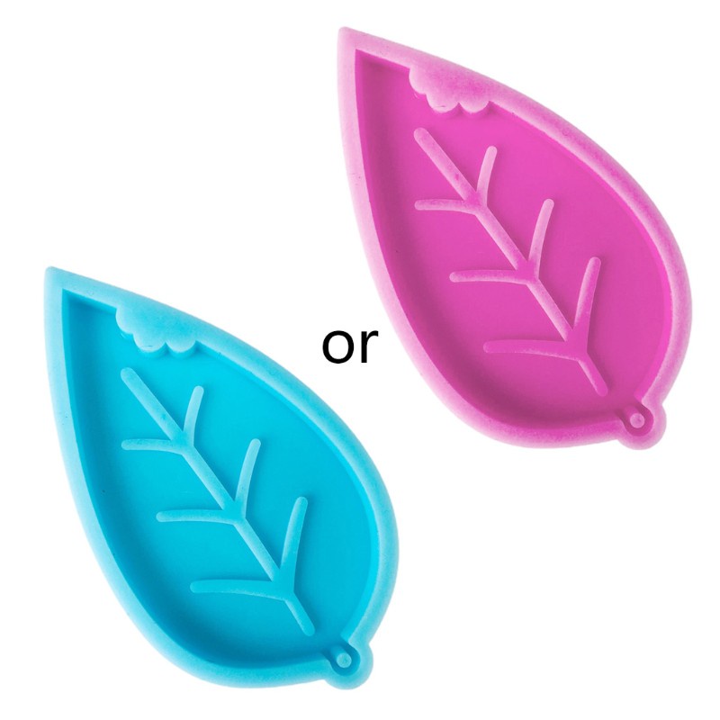 Glitter Ant Leaf Earrings Epoxy Resin Mold Keychain Necklace Pendant Silicone Mould DIY Crafts Jewelry Casting Tools