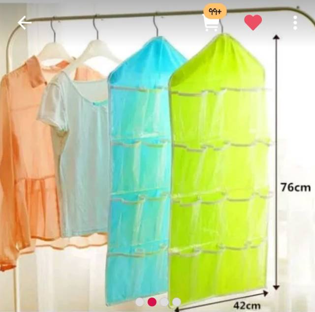 Storage Bag Gantung 16 Kantong Hanger