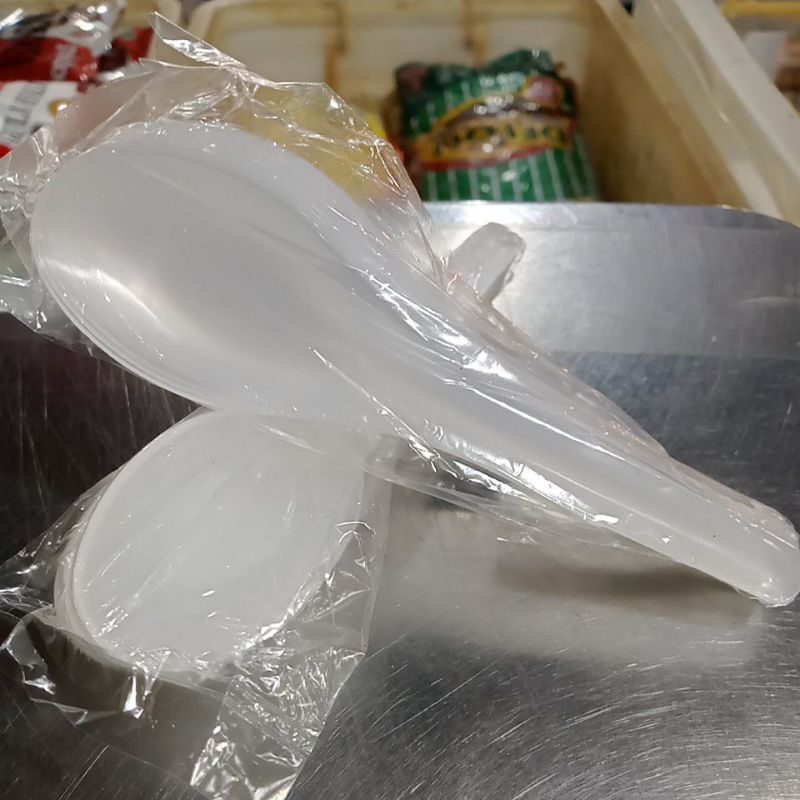 Sendok Bebek Plastik Bening isi 1lusin (12biji)