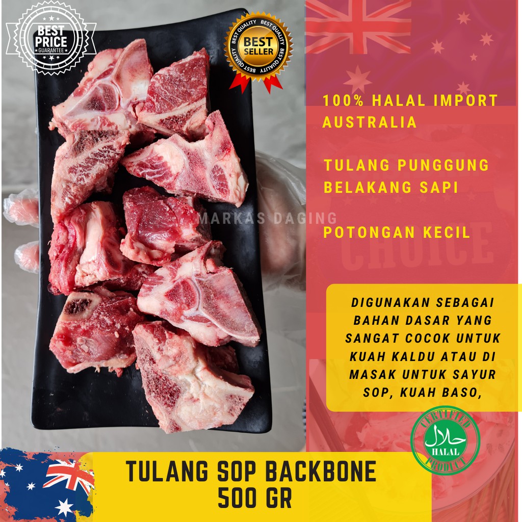 TULANG SOP  / BACKBONE / TULANG PUNGGUNG 1Kg HALAL Import Quality