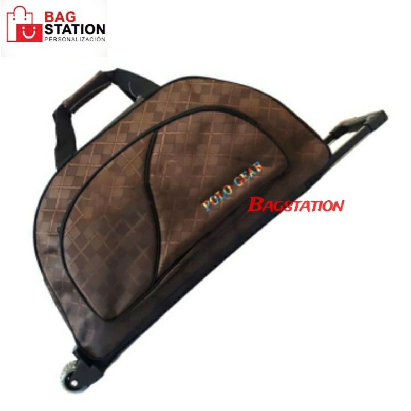 NEW TRAVEL BAG TROLI POLO GEAR COKLAT ORIGINAL TAS TRAVEL 2 RODA TAS CABIN TAS PAKAIAN TAS BAJU TAS 