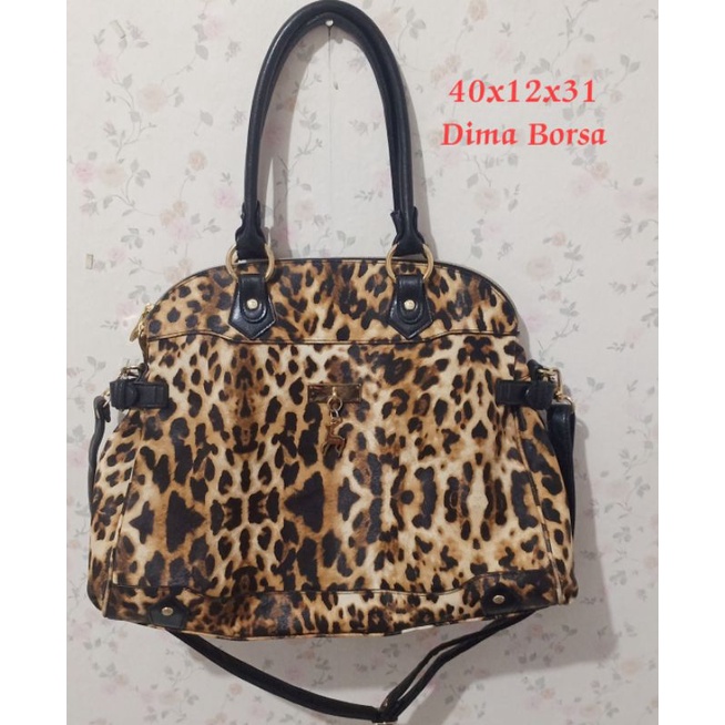Tote bag leopard branded preloved