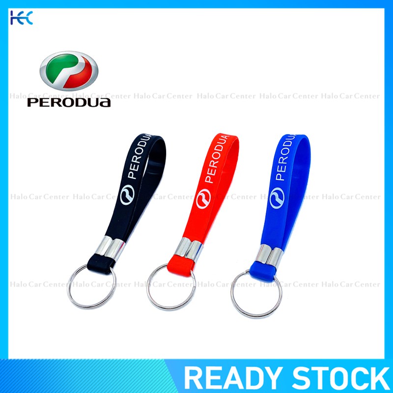 【Ready Stock】Silicone Car Keychain Key Strap Key Ring Holder for Perodua Proton Honda motor Yamaha