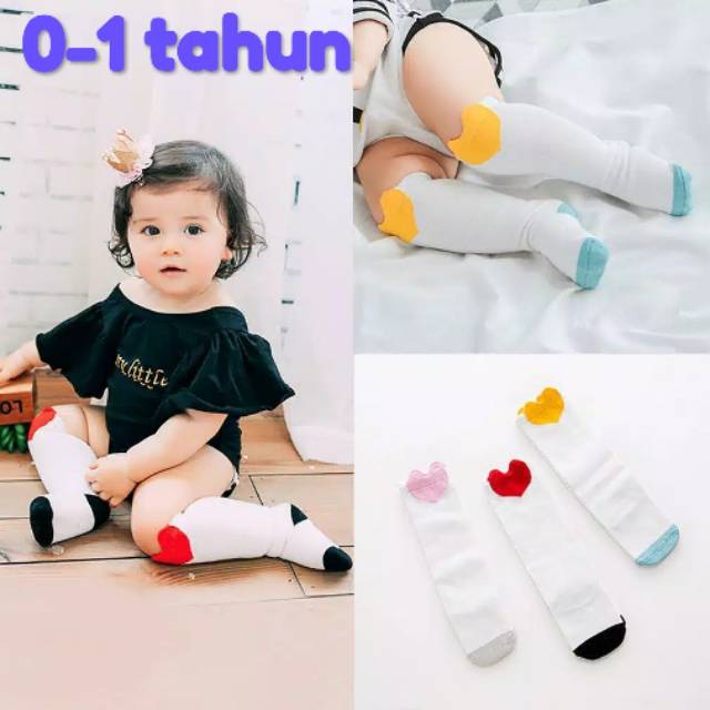 Kaos Kaki Bayi 0-1 tahun Panjang / Kaos Kaki Panjang Bayi / Kaos Kaki Bayi Lucu /Love 0 bulan 1 bula