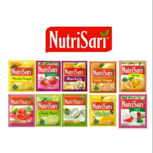 

Nutrisari Minuman Serbuk Aneka Rasa Buah Sachet / Rencengan @14g