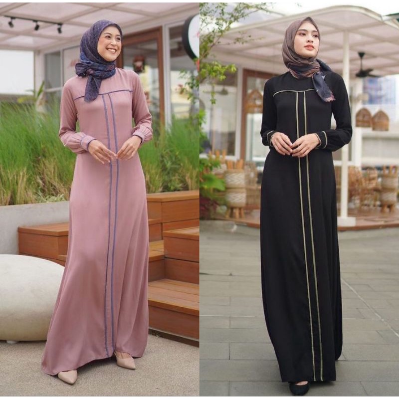 Trya Dress Heavenlights by Zerina Banu HLZB - Black Dusty Pink Nude