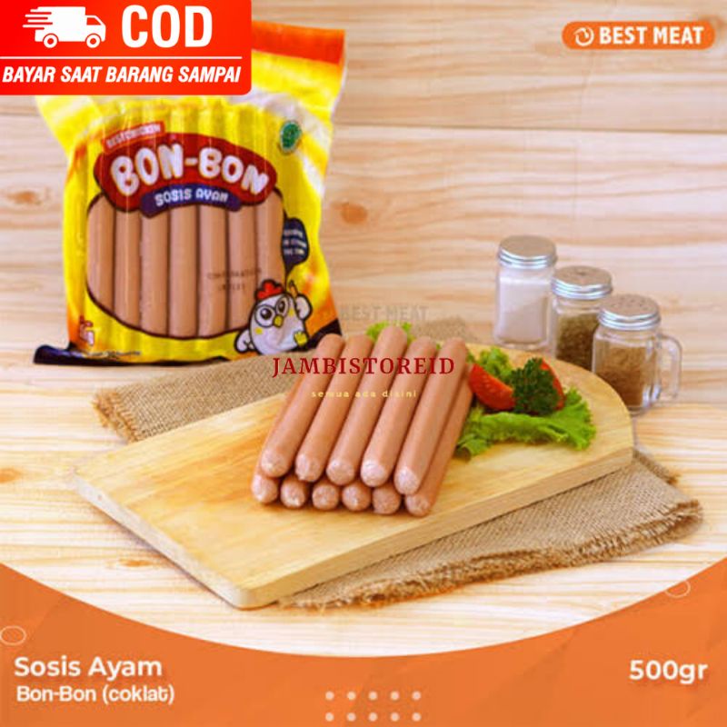 

(JAMBISTOREID) JAMBI LANGSUNG KIRIM Bon Bon Sosis Ayam 500gram Frozen Food Best Chicken Bon-Bon Jambi